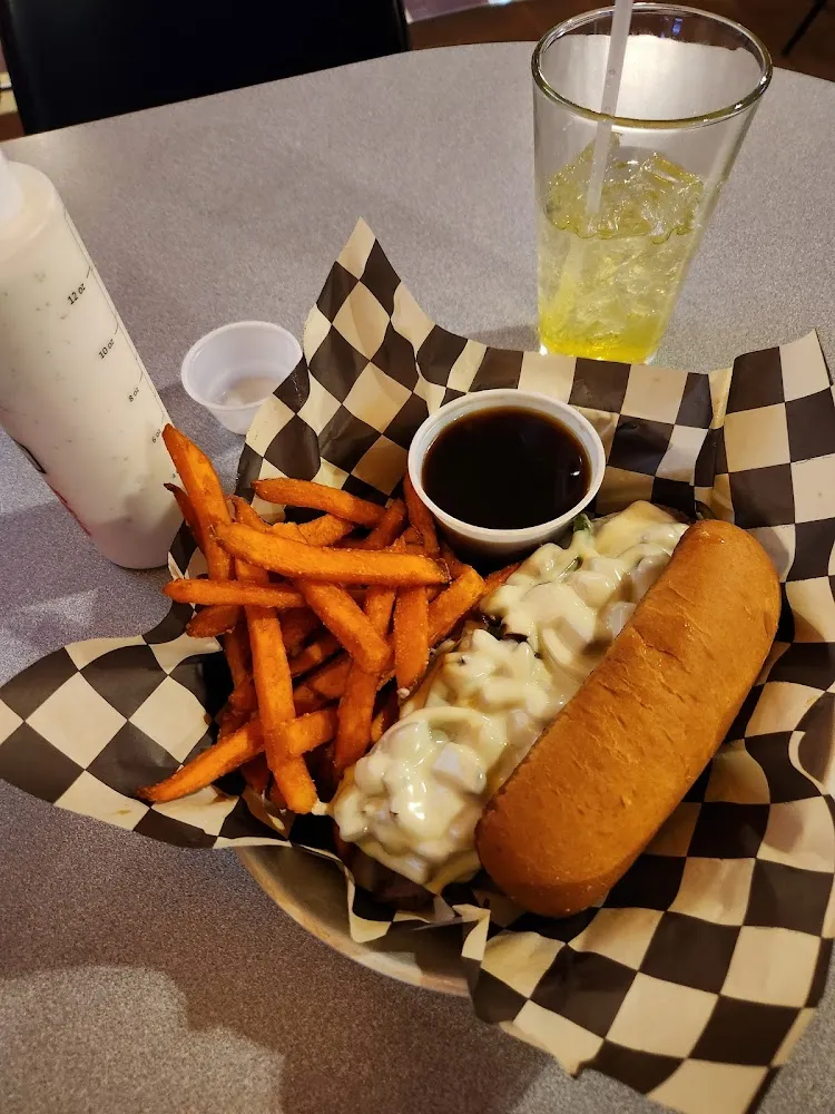Philly Cheese Steak & Sweet Potato Fries